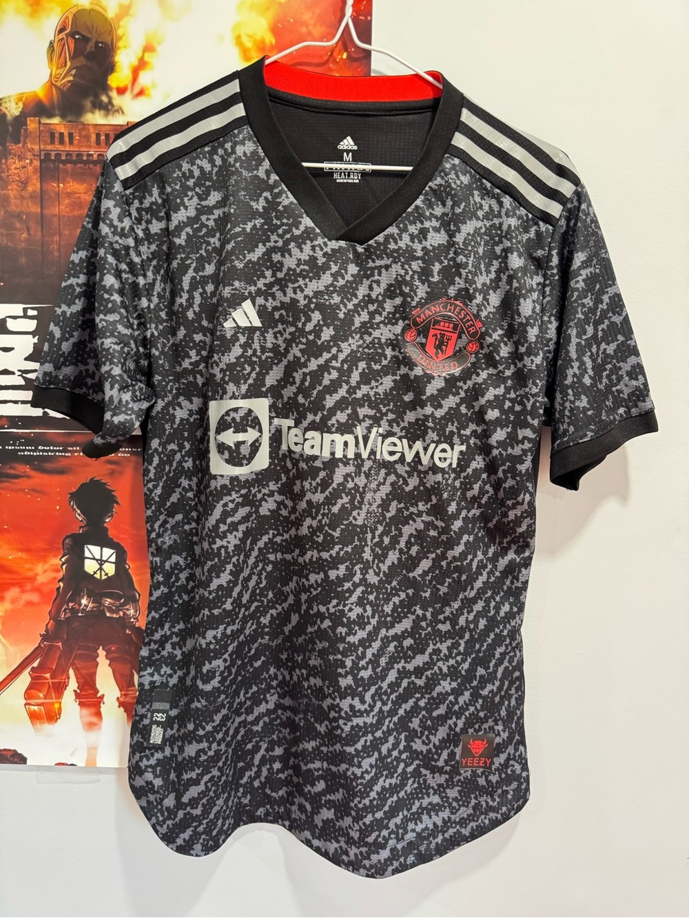 adidas Manchester United Black and Grey Away Jersey